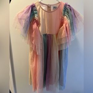 Lola + The Boys SUNSET RAINBOW TULLE DRESS size 8/9